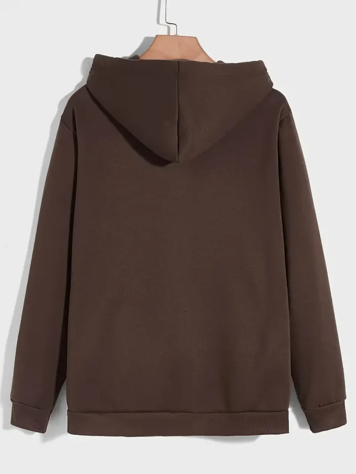 Solid Chocolate Men's Hoddie (Heavy Gauge Fabric)