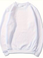 Premium White Men's Sweatshirt