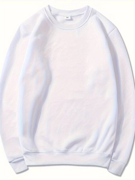 Premium White Men's Sweatshirt