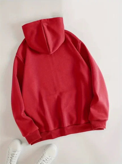 Solid Red Men's Heavy Gauge Hoddie