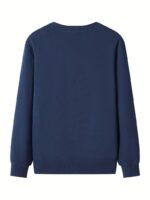Solid Navy Blue Men's Sweatshirt