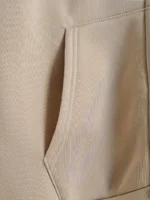 Premium Beige Men's Zip-up Hoddie Soft & Comfy