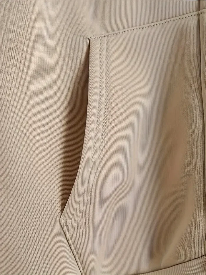 Premium Beige Men's Zip-up Hoddie Soft & Comfy