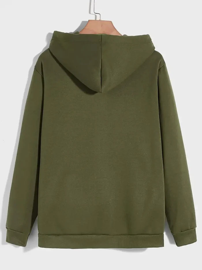Dark Olive Green Zip-Up Men's Hoddie Premium Soft & Comfy