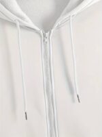 Premium White Zip-up Men's hoddie