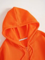 Premium Tangerine Men's Zip-up Hoddie