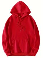 Solid Red Men's Heavy Gauge Hoddie