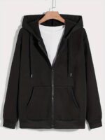 Black Zipper Men's Hoddie Premium Soft & Comfy