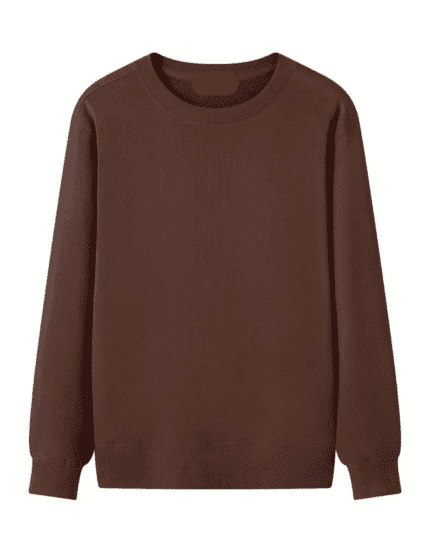 Solid Mocha (Dark Brown) Men's Sweatshirt