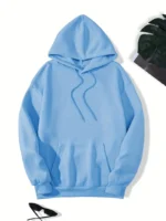 Premium Sky Blue Men's Hoddie ( Premium Gauge Fabric )