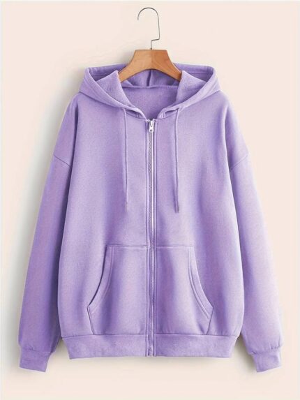 Premium Lavender Men's Zip-up Hoddie Soft & Comfy